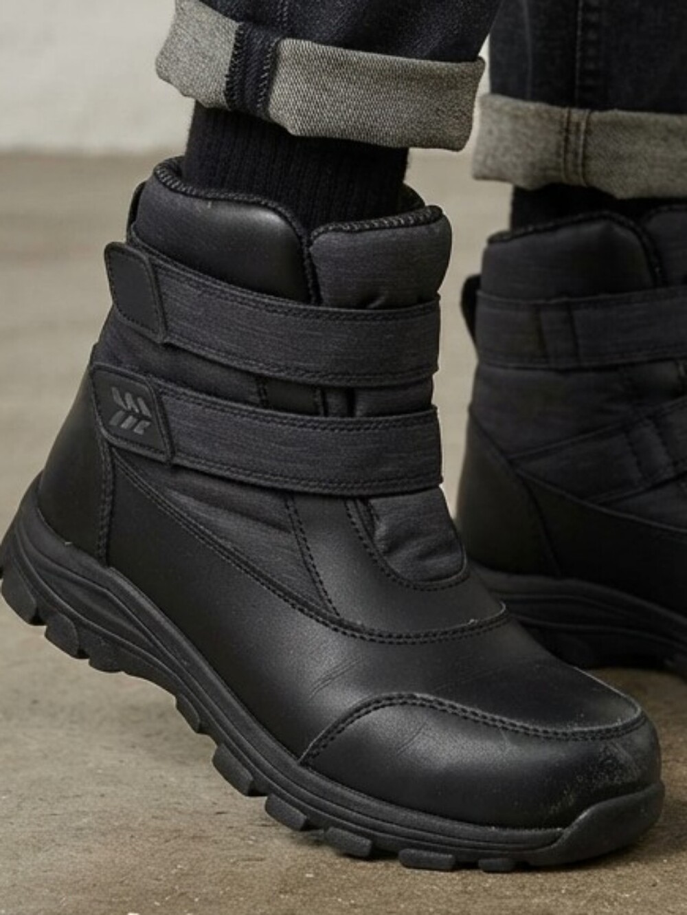 Thermolite Ecomade Kids Black Winter Boots Size 1 Weatherproof Outdoor Play